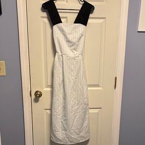 Black and White Pinstripe Dress